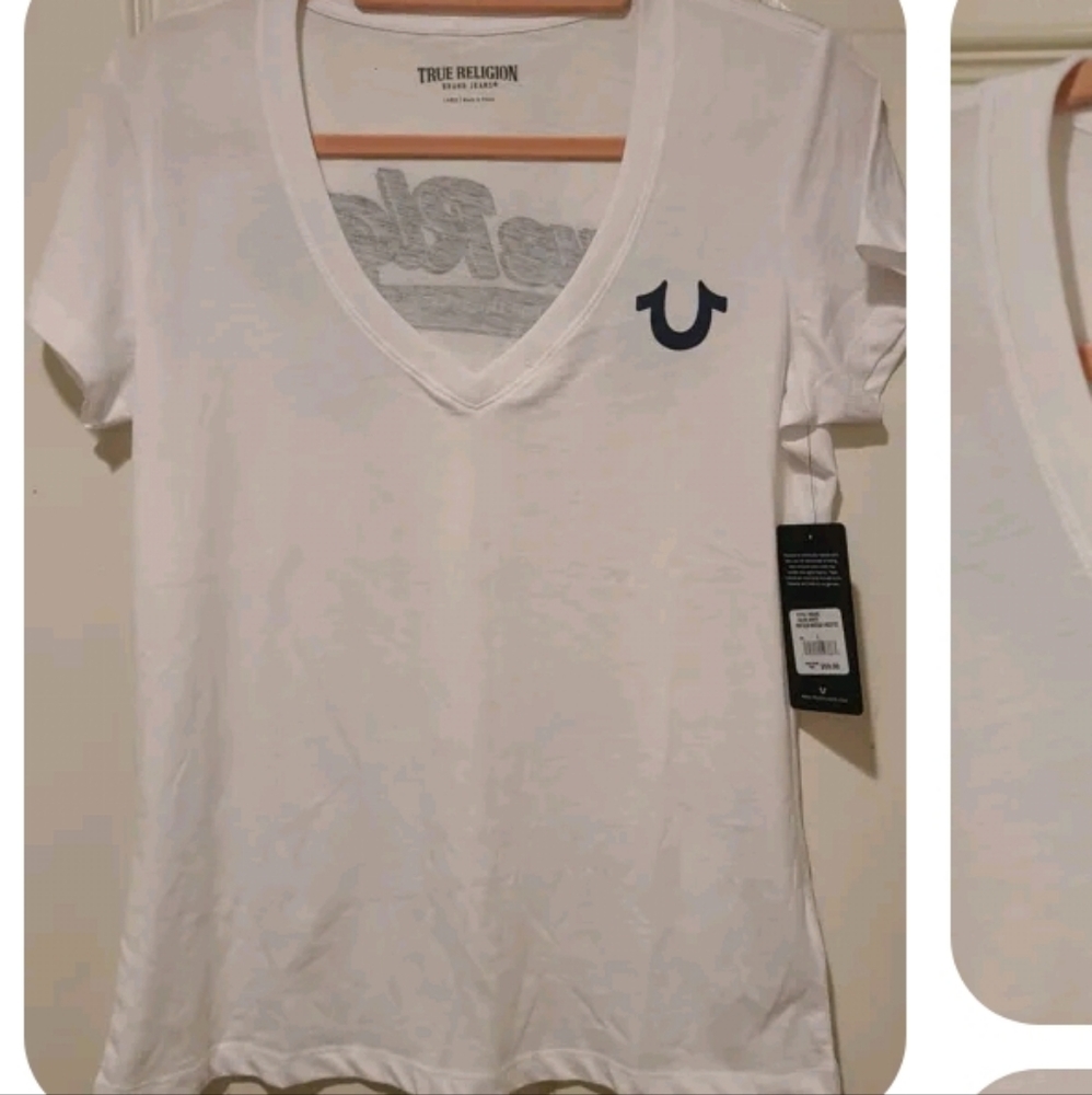TRUE RELIGION HERITAGE TRUE RLGN HORSESHOE LOGO T-SHIRT$59LARGE 100% COTTON